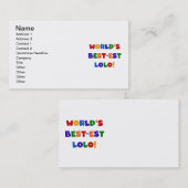 明るい色の最最高のも高いロロTシャツとギフト 名刺 (正面/裏面)