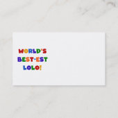 明るい色の最最高のも高いロロTシャツとギフト 名刺 (裏面)