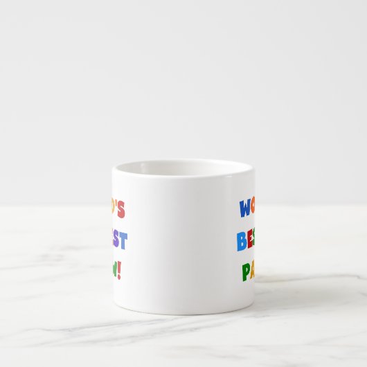 明るい色の最高の最も高いパポーTシャツとギフト エスプレッソカップ (正面)