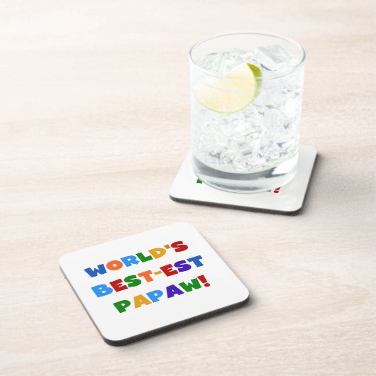 明るい色の最高の最も高いパポーTシャツとギフト コースター (右側)