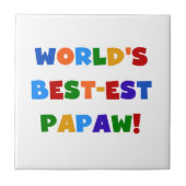 明るい色の最高の最も高いパポーTシャツとギフト タイル (正面)