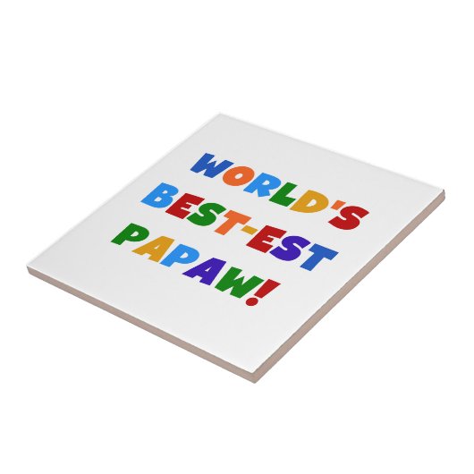 明るい色の最高の最も高いパポーTシャツとギフト タイル (側面)