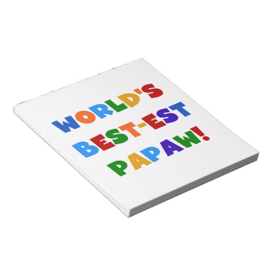 明るい色の最高の最も高いパポーTシャツとギフト ノートパッド (アングル)