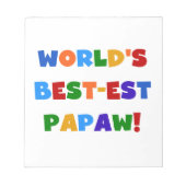 明るい色の最高の最も高いパポーTシャツとギフト ノートパッド (正面)