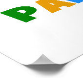 明るい色の最高の最も高いパポーTシャツとギフト ポスター (角)