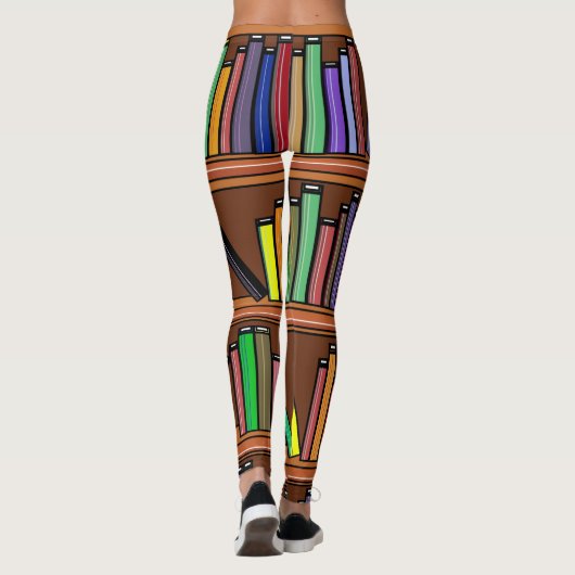 明るい色の本好き数々のの夢 レギンス (裏面)