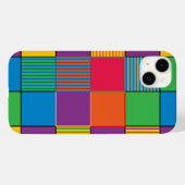 明るい色の正方形、ストライプ Case-Mate iPhoneケース (裏面 (横))