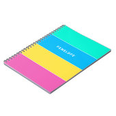 明るい色の水平ストライプ色名 ノートブック (左側)
