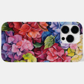 明るい色の水彩紫陽花 Case-Mate iPhoneケース (裏面 (横))