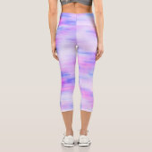 明るい色の汚れ抽象芸術 カプリレギンス (裏面)