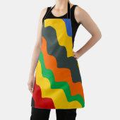 明るい色の波状海波のグラデーション エプロン (インサイチュ)