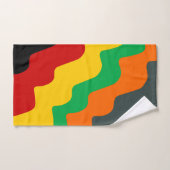 明るい色の波状海波のグラデーション バスタオルセット (ハンドタオル)