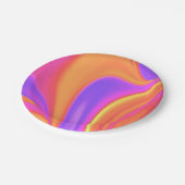 明るい色の渦巻き ペーパープレート (アングル)