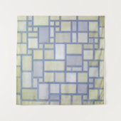 明るい色の灰色の線 |ピートモンドリアン | タペストリー (正面)