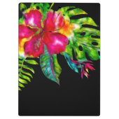 明るい色の熱帯フローラハイビスカス葉 クリップボード (裏面)