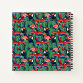 明るい色の熱帯鳥 ノートブック (裏面)