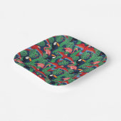 明るい色の熱帯鳥 ペーパープレート (傾斜あり)