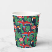 明るい色の熱帯鳥 紙コップ (裏面)