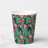 明るい色の熱帯鳥 紙コップ (右)