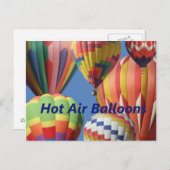 明るい色の熱気球！ポストカード ポストカード (正面/裏面)