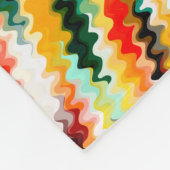 明るい色の熱狂する抽象芸術 フリースブランケット (角)