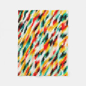 明るい色の熱狂する抽象芸術 フリースブランケット (正面)