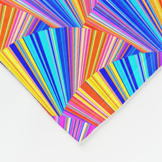 明るい色の熱狂する抽象芸術 フリースブランケット (角)