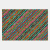 明るい色の熱狂する抽象芸術 ラッピングペーパーシート (正面3)