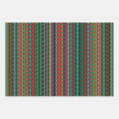 明るい色の熱狂する抽象芸術 ラッピングペーパーシート (正面2)