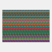 明るい色の熱狂する抽象芸術 ラッピングペーパーシート (正面)