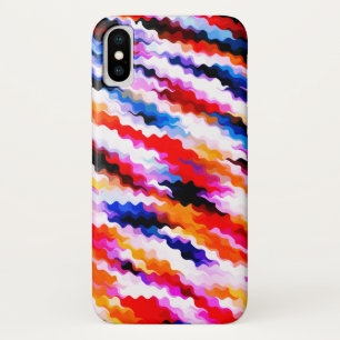 明るい色の熱狂する抽象芸術 iPhone X ケース