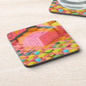 明るい色の甘さ コースター (左側)