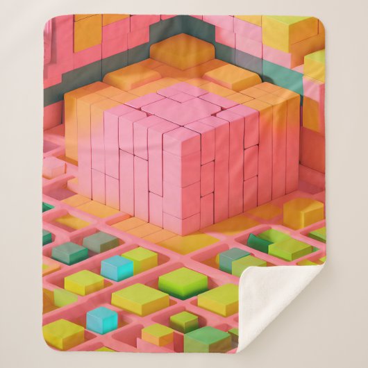 明るい色の甘さ シェルパブランケット (正面)