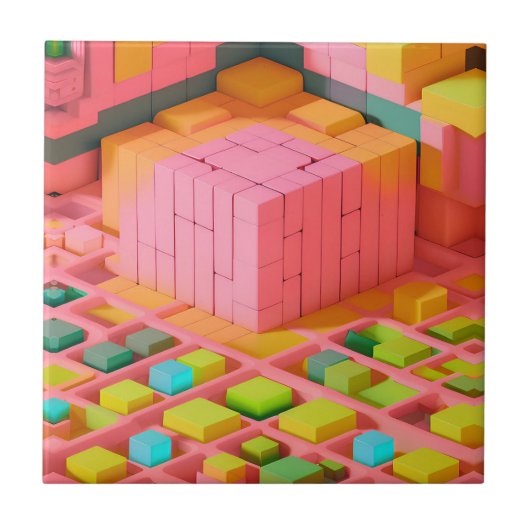 明るい色の甘さ タイル (正面)