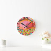 明るい色の甘さ ラウンド壁時計 (ホーム)