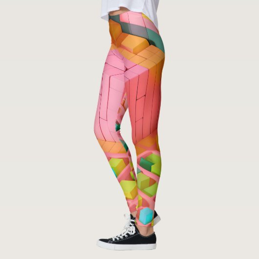 明るい色の甘さ レギンス (左)