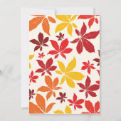 明るい色の紅葉感謝祭ディナー 招待状 (裏面)