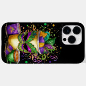 明るい色の紫の緑の金ゴールドカップの羽 Case-Mate iPhoneケース (裏面 (横))