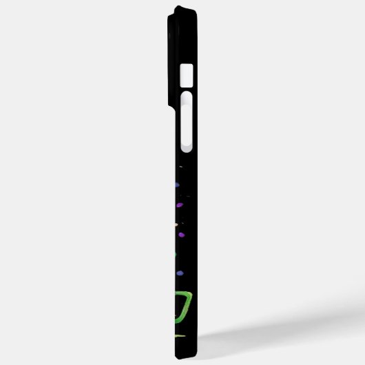 明るい色の紫の緑の金ゴールドカップの羽 Case-Mate iPhoneケース (裏面 / 左)