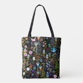 明るい色の花数々のの継ぎ目のない模様 トートバッグ (裏面)