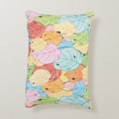 明るい色の葉 アクセントクッション (裏面(縦))