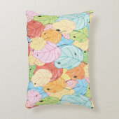 明るい色の葉 アクセントクッション (正面(垂直))