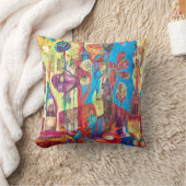 明るい色の豪華な枕、様々なサイズ。 クッション (ブランケット)