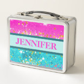 明るい色の金属製の弁当箱 メタルランチボックス (正面)