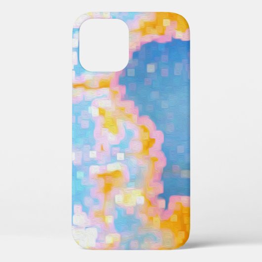明るい色の青いピンクの黄色の抽象芸術 Case-Mate iPhoneケース (裏面)