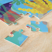 明るい色の青い海キッズパター航海のン ジグソーパズル (側面)