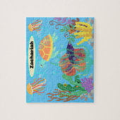 明るい色の青い海キッズパター航海のン ジグソーパズル (縦)