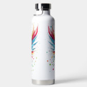 明るい色の音楽ノート&クレフト ウォーターボトル (右面)