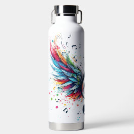 明るい色の音楽ノート&クレフト ウォーターボトル