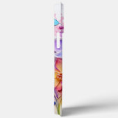 明るい色の3Dルックフラワー Case-Mate iPhoneケース (裏面 / 右)